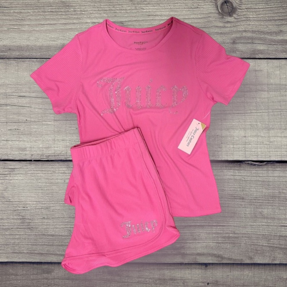 Juicy Couture Pink Shorts Pajama Set